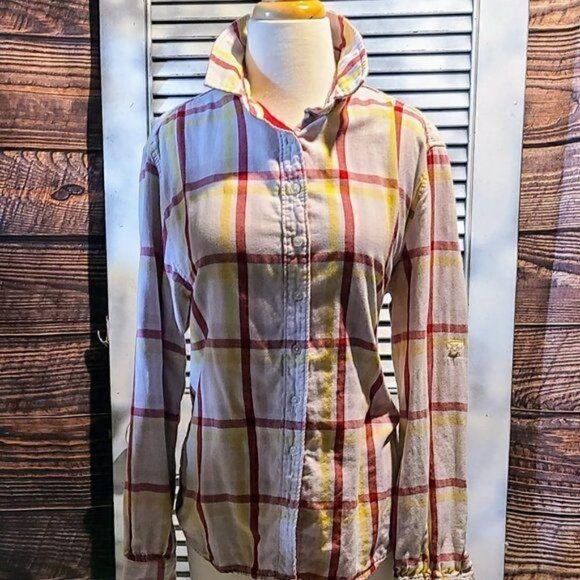 Anthro Jach’s Girlfriend Lg Double Layer Button Up - Picture 7 of 10